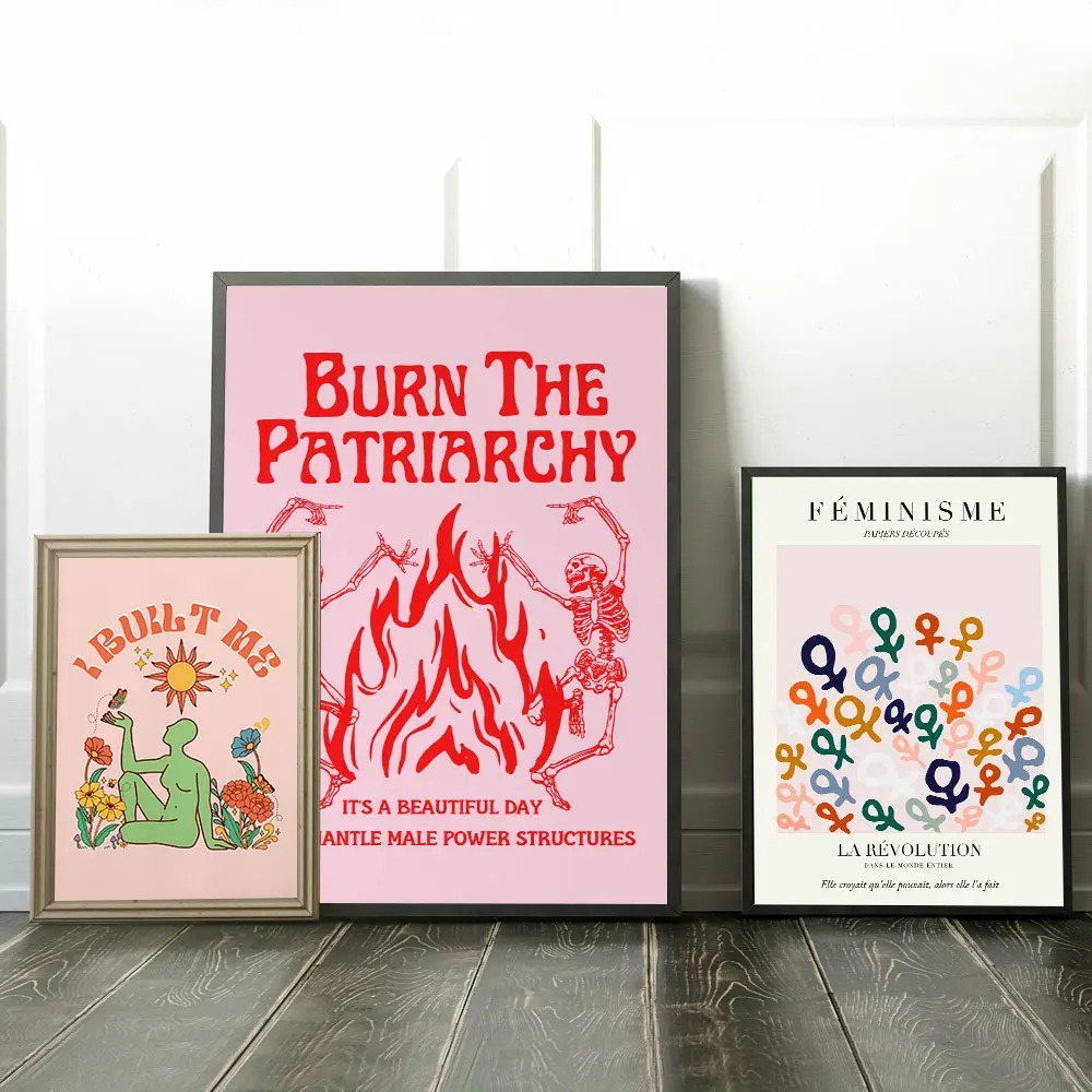 Abstract Feminist Color Letter - Home Decor Y2K recension och pris