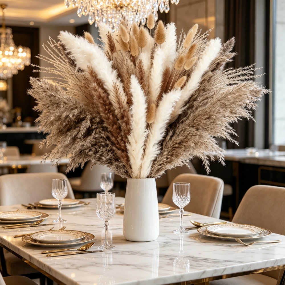 Dried Flowers Brown White Pamp - Pampas Grass Decor recension och pris