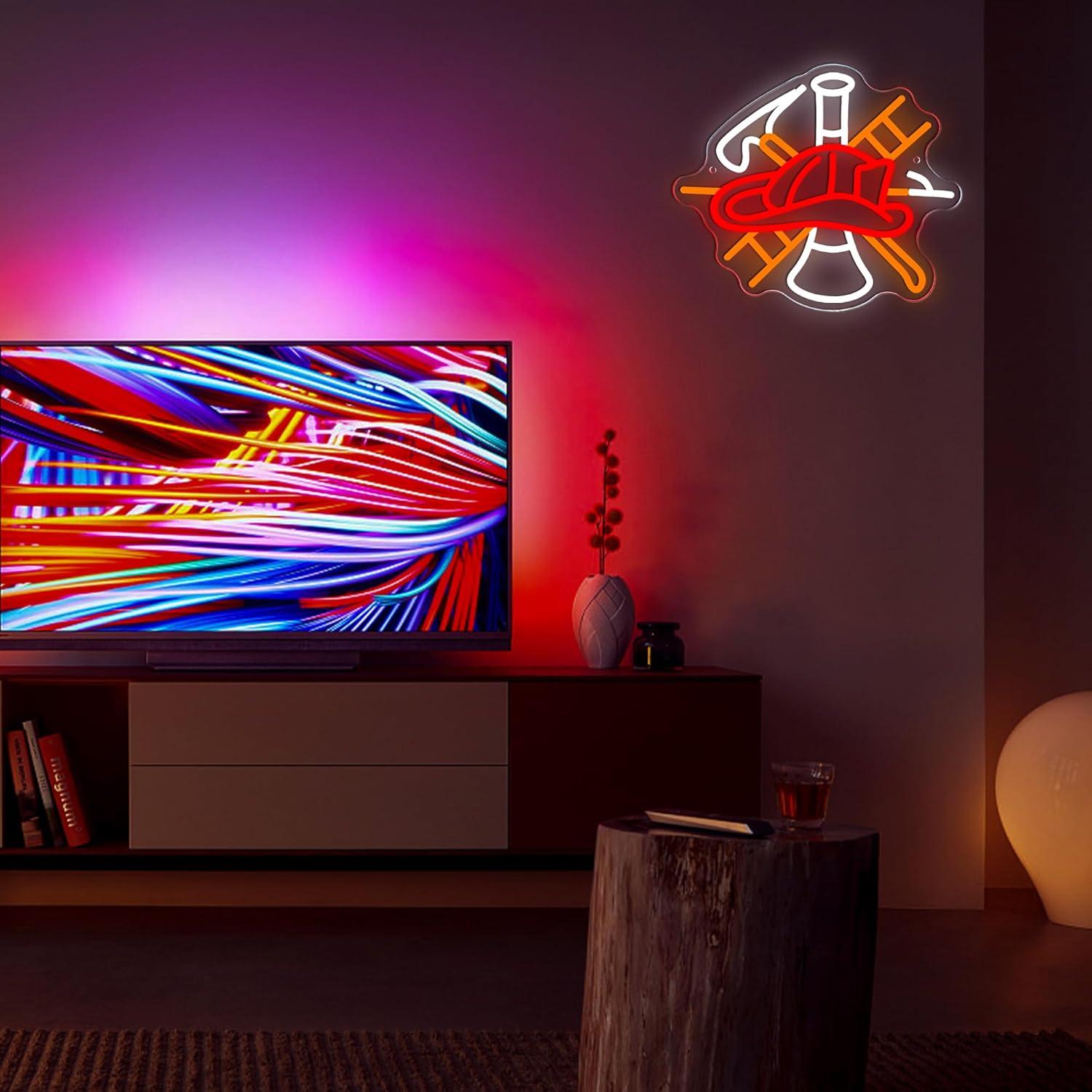 Firefighter Gas Mask Neon Sign - Home Decor Theme recension och pris