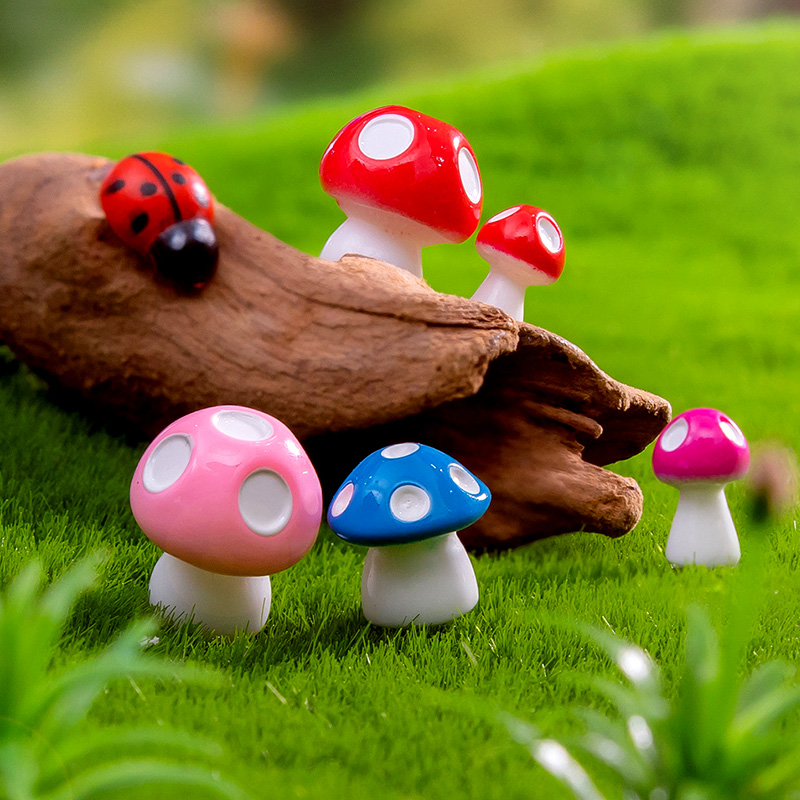 20pcs Mini Mushroom Resin Figu - Home Decor Za recension och pris