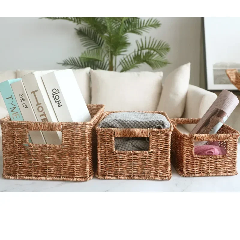 Imitation Wicker Storage Baske - Rattan Plant Basket recension och pris