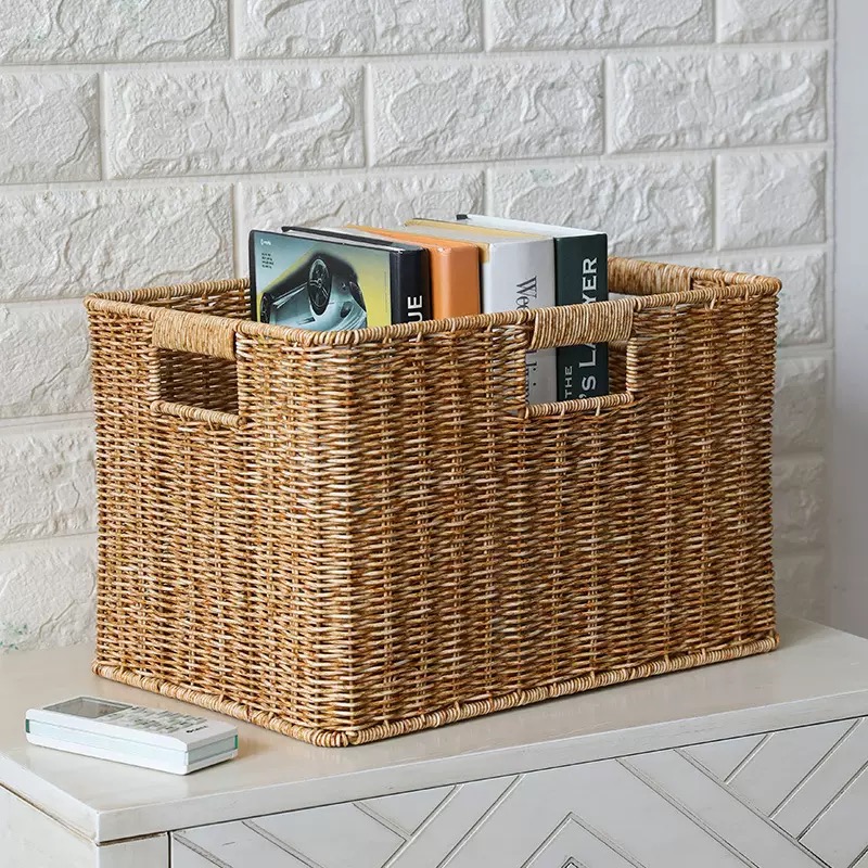 Imitation Wicker Storage Baske - Rattan Plant Basket recension och pris