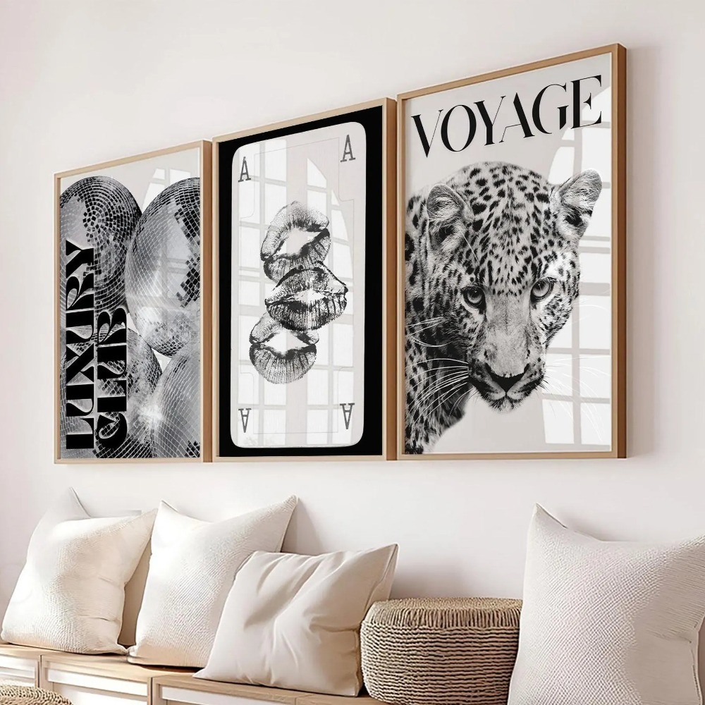3pcs Frameless Leopard Print,B - Home Decor Y2K recension och pris