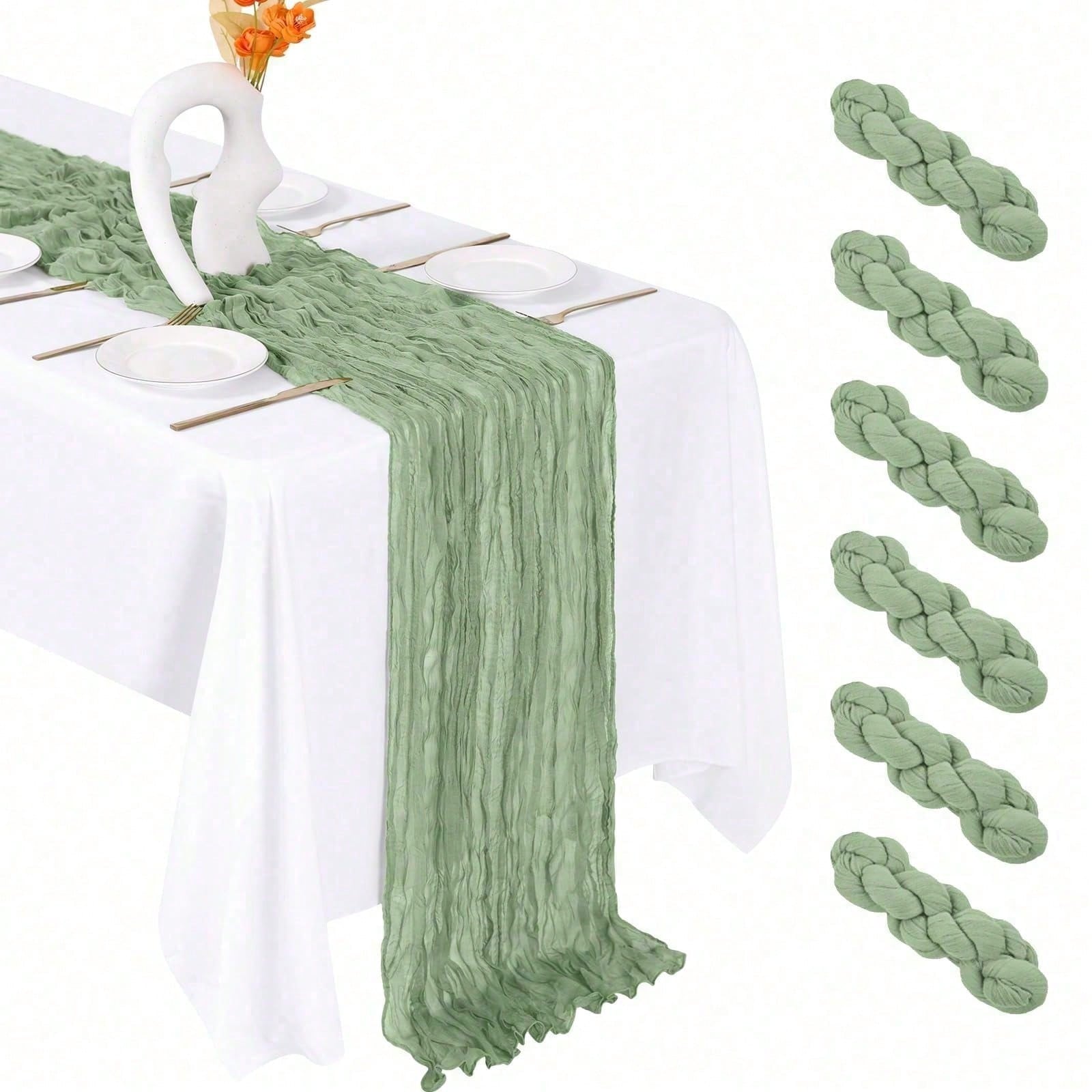 6 Pack Cheesecloth Table Runne - Linen Table Runner recension och pris